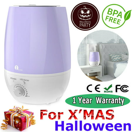 1byone 6L(1.59 Gallon) Ultrasonic Cool Mist Humidifier and Aroma Diffuser, No Noise & 7 Color LED Lights with Automatic Shut-off Function for Your Home and