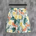 thumbnail image 4 of Titcea Beach Shorts for Men Palm Tree Print Elastic Waist Drawstring Shorts Loose Comfort Hawaiian Vacation Summer Casual Shorts, 4 of 5