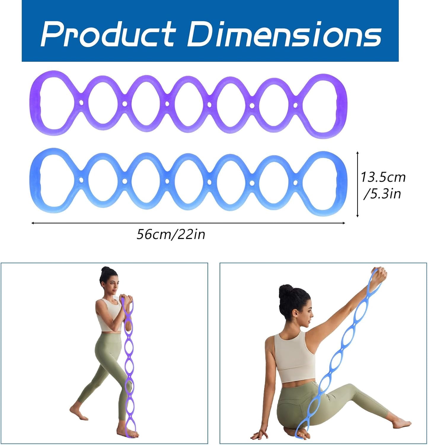 JJEAN-Resistance Bands Adjustable 7-Ring with Handles, Resistance Bands for Working Out for Home Gym