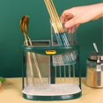 thumbnail image 4 of Spoon Spatula Holder, Plastic Kitchen Chopsticks Rack Wide Application Minimalist Durable  for Restaurant, 4 of 7