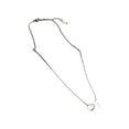 thumbnail image 4 of Collar de doble corazón, gargantilla minimalista de cadena con colgante de corazón. Plata, 4 of 8