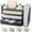 Black, variant on Office Desk Accessories with Drawer & Pen Holder, Tool-Free Assembly Organizer with Non-Slip Pads