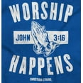 thumbnail image 2 of Worship Happens John 3:16 Prayer Hoodie Sweatshirt Women Men Brisco Brands L, 2 of 6