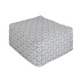 thumbnail image 1 of Grey and White Rectangle Pouf, Rich Royal Victorian Garden Pattern Petals and Leaves Antique Look, Under Desk Foot Stool for Living Room Office Ottoman with Cover, 25", Grey White, by Ambesonne, 1 of 4