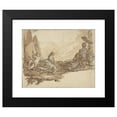 thumbnail image 2 of Claude Louis Desrais 24x20 Black Modern Framed Museum Art Print Titled - Allegories of Africa and America, 2 of 5