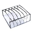 thumbnail image 1 of Organizador de ropa interior plegable, bragas, sujetadores, cajón de almacenamiento, 12 x 32 x 12 cm, nailon A++ Black 6 Gripes, 1 of 7