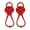 Red, variant on 5-Tooth Ice Claw Antiskid Shoe Cover Gourd Shaped Snow Antiskid Light Snow Claw Cleat