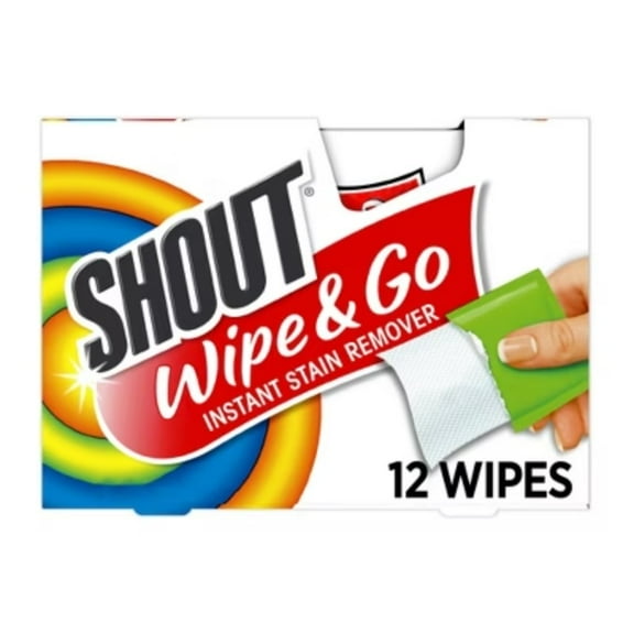Shout Wipe & Go Instant Portable Stain Remover - 12ct