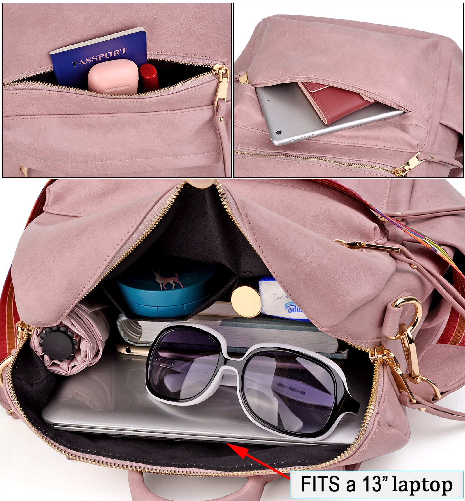 UTO Backpack Purse for Women Vegan Leather Fashion  display picture 1