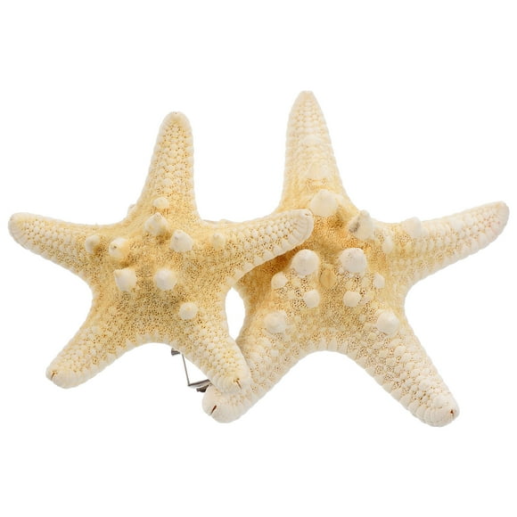 VERDANVERSE Five-Pointed Sea Star Hair Clip 2Pcs For Women And Girls Beach Party 1.77X1.65X0.59in