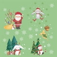 thumbnail image 3 of Qiaoxi 2Pcs Christmas Window Decorations Christmas Window Clings Decals Santa Christmas Tree Snowflakes Snowman Stickers, 3 of 7