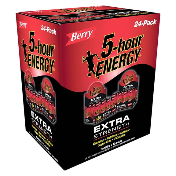 5-hour Energy Shot, Extra Strength, Berry, 1.93 fl. oz, 24-count