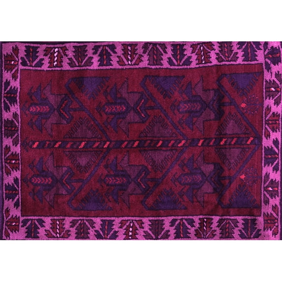 Ahgly Company Indoor Rectangle Persian Pink Traditional Area Rugs, 5' x 8'