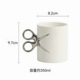 thumbnail image 3 of Eolstice Handle Ceramic Mug, Electroplated Gold Coffee Mug, For Home Office Kitchen Use, Gift Giving Present, Sturdy Cup, Everyday Drinkware(White), 3 of 3