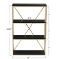 thumbnail image 2 of Creative Co-Op Wood and Gold Rectangle Wall Shelf, 2 of 4