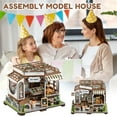 thumbnail image 3 of Threns DIY Miniature Dollhouse Kit Wooden Miniature House Kit with Sensor Light Miniature Pet Shop Model Building Kits for Teen Adults, 3 of 8