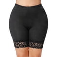 thumbnail image 4 of Plus Size XL-4XL Women Mid-Rise Lace Shorts Elastic Casual Sports Pants Black White Security pants Trousers Trunks, 4 of 7