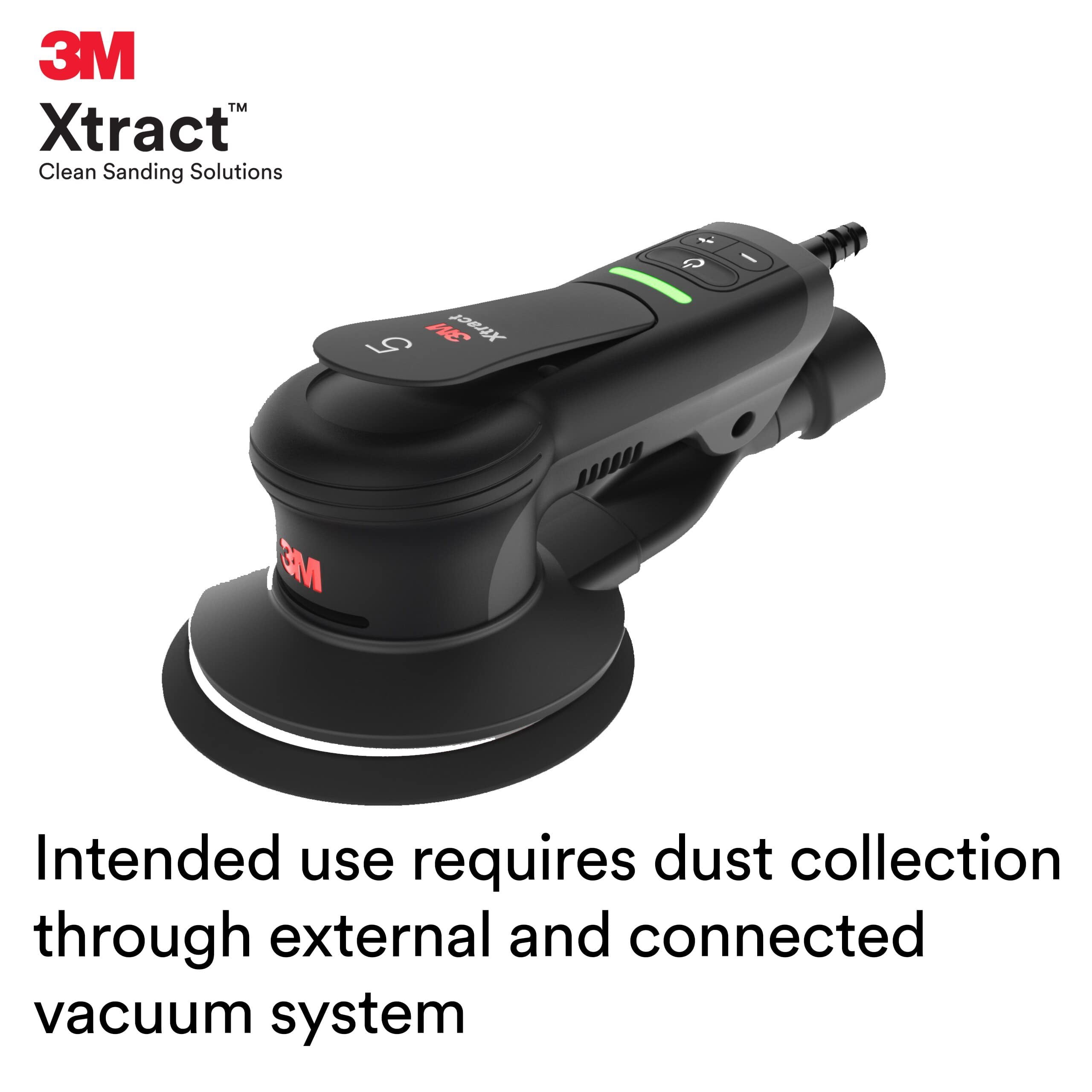 3M Xtract Electric Random Orbital Sander, 88758, 5 in, Central Vacuum