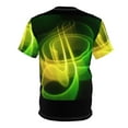 thumbnail image 2 of Love Music Green/Yellow Unisex Cut & Sew Tee (AOP), 2 of 7