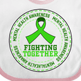 thumbnail image 4 of Inktastic Fighting Together- Mental Health Awareness Boys or Girls Baby Bib, 4 of 4