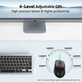thumbnail image 3 of TECKNET Wireless Mouse, 2.4G USB Computer Mouse with 6-Level Adjustable 4800 DPI, Silent Quiet Click，30 Months Battery, Ergonomic Grips, 6 Buttons Portable for PC, Chromebook, Mac, 3 of 10