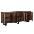 thumbnail image 2 of Taran Designs Cedric 6-door Solid Wood Sideboard in Dark Brown/Black, 2 of 9