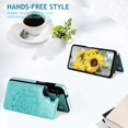 thumbnail image 2 of S23 FE Case Wallet,for Samsung Galaxy S23 FE Case with Card Holder,Women Mandala Emboss PU Leather with Stand Credit Card Slots Slim Phone Case for Galaxy S23 FE 5G (Mint), 2 of 7