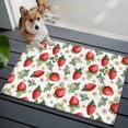 thumbnail image 4 of Red Strawberry Area Rugs Collection 2'x3', Summer Fruits Farmhouse Leaves Floral Rustic Non Slip Indoor Rectangle Throw Runner Rug Floor Mat Carpet for Living Room Dining Table Bedroom Nursery, 4 of 9