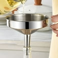 thumbnail image 1 of Filter Funnel 1Pcs Stainless Steel Kitchen Funnel With Removable Fine Mesh Strainer Filter For Silver Oil And Fruit Pulp 10cm JASKFLY, 1 of 9