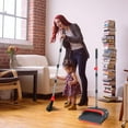 thumbnail image 6 of Upgrade Broom and Dustpan Set, TAIMASI Broom with Dustpan Combo with 52" Long Adjustable Handle, Ideal for Indoor Outdoor Garage Kitchen Room Office Lobby Use (Black&Red), 6 of 7