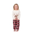thumbnail image 3 of Xmarks Matching Family Pajamas Sets Christmas Pj's with Reindeer Print Long Sleeve Top and Plaid Printed Long Pant Holiday Home Xmas Family Sleepwear Set, 3 of 9