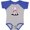 Heather and Royal, variant on Inktastic Piglet Art Boys or Girls Baby Bodysuit