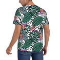 thumbnail image 2 of Vsdgher Tropical Leaves Mens T-Shirts Baseball Vintage Fashionable Lightweight Casual Crew Neck Slim Fit with Long Sleeves-3X-Large, 2 of 7