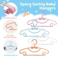 thumbnail image 5 of Allhall 100 Pcs Baby Hangers for Closet, Plastic Kids Hangers for Nursery, Ultra Slim and Space Saving, Non-Slip Laundry Infant Hanger for Newborn Toddler Clothes, 5 of 7