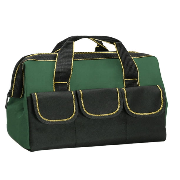 Herramientas Hardware Lona Electricista Engrosada Herramientas Carpintería Multifuncional Bolsillo Almacenamiento Reparación (base PE Verde Clásico 13 Pulgadas)