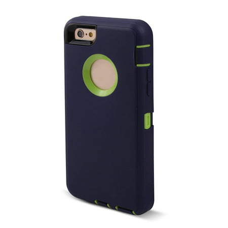 Scratch Protective Rotary Belt Clip Phone Case Navy Blue for iPhone 6