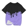 thumbnail image 5 of Shirts for Girls Teens Cute Girls Crewneck Shirts Short Sleeve Top for Girls 10-12 Color Block Shirts for Boys Girls Blouses Size 6 my orders, 5 of 5