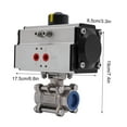 thumbnail image 2 of 1 inch NPT Pneumatic Ball Valve Single Acting Air Actuated Spring Return Ball Valve 316 Stainless Steel, 2 of 21