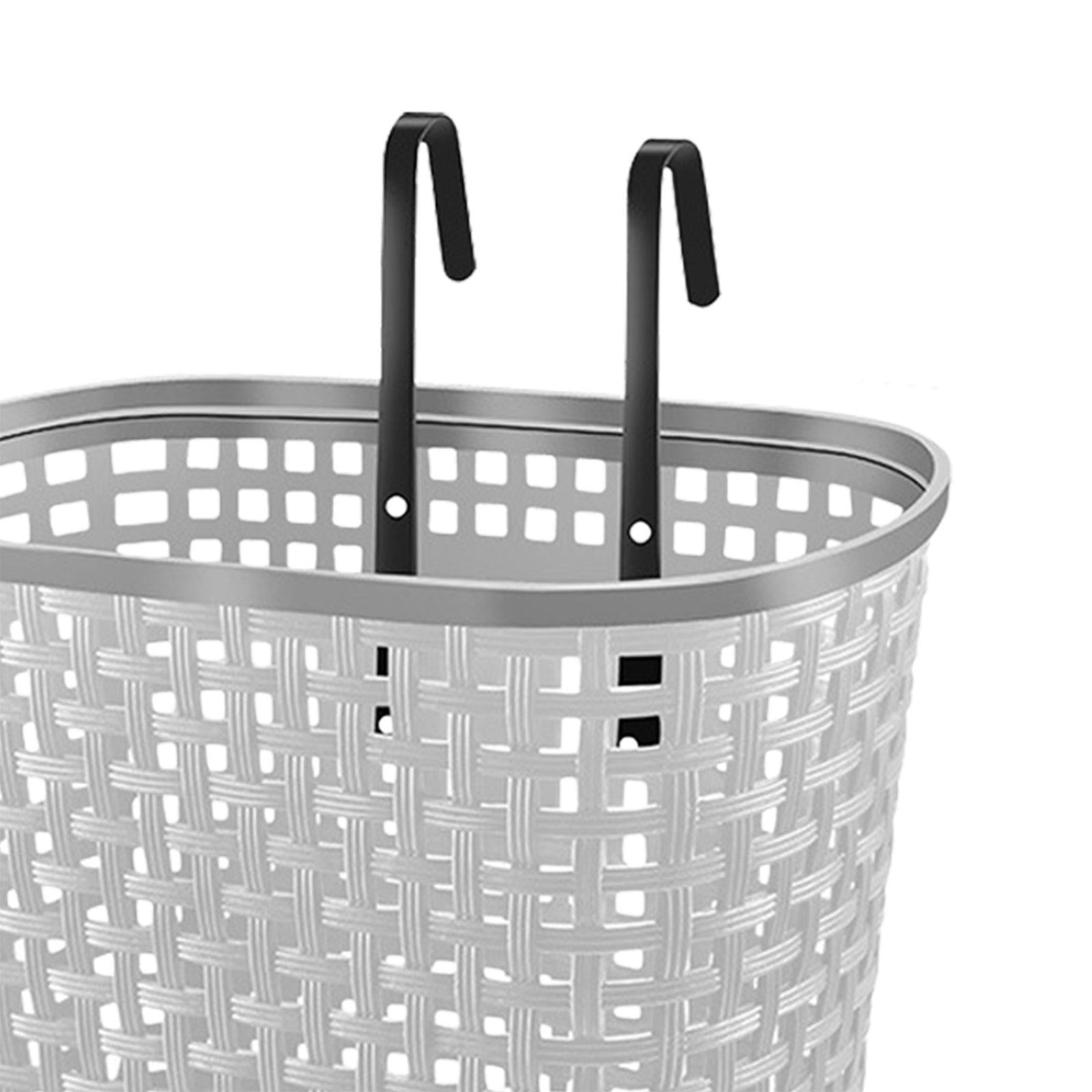 DimyFew Bike Basket Front Decor Hanging Basket Detachable Carrying Trendy Cycling Basket Gray