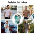 thumbnail image 5 of Hirioo Turquoise Beach Kayaking for Men’s Polo Shirts Quick Dry Short Sleeve Golf T Shirt Performance Moisture Wicking Casual Workout,Sizes S-4XL-Large, 5 of 6