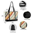 thumbnail image 2 of FORMRS Canvas Laptop Tote Bag for Women with 15.6" Computer Compartments Shoulder Handbag, Striped Pattern, 2 of 7