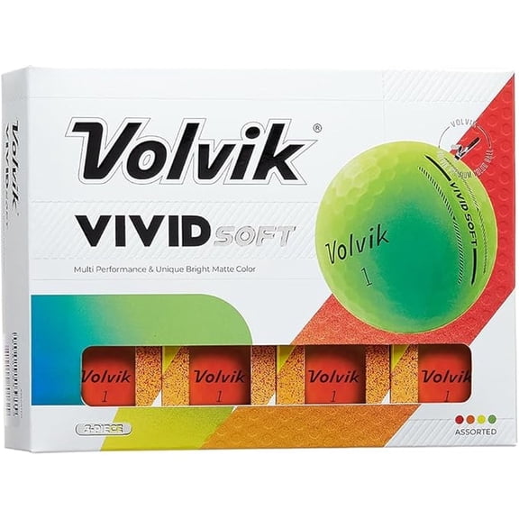 Volvik Vivid Soft Golf Balls (One Dozen) (Orange)