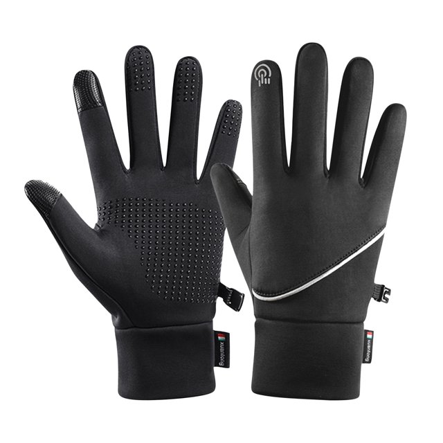 Agiferg Winter Thickened Warmth And Velvet Non-slip Outdoor Ski Gloves