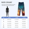 thumbnail image 4 of Picia Celestial Stag Cosmic Glow Mens Soft Woven Cotton Elastic Waistband Sleep Pajama Pant Lounge Sleep Pant With Pockets And Drawstring-Large, 4 of 9