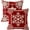 Red, variant on Set of 2 Snowflake Jesus Oh Holy Night Cotton Linen Decorative Square Throw Pillow Cover Cushion Case for Sofa Couch 18x18 Inches (Jesus)
