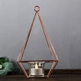 thumbnail image 4 of BalsaCircle 2 Pieces 9.5" Rose Gold Geometric Hanging Candle Holders Party Centerpieces, 4 of 6