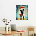 thumbnail image 2 of Nawypu  Red Umbrella Wall Art Couple Dancing in Rain Canvas Painting Picture Romantic Wall Decor for Bedroom Gift for Her Framed (Medium), 2 of 4