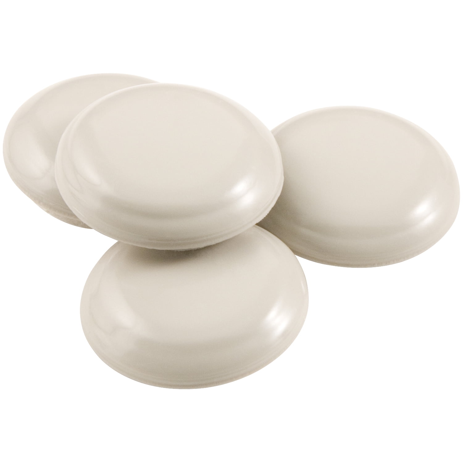 Super Sliders 11/4" Round Self Stick Furniture Sliders Beige, 4 Pack