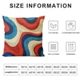 thumbnail image 5 of Acheng Blue Orange Yellow Red Abstract Swirls Throw Pillow Covers Decor,Vingtage Retro 60s 70s Pillows Party Sofa Living Wall Room Bathroom kitchen Decor Cozy Square Cushion Decorations  White, 5 of 5