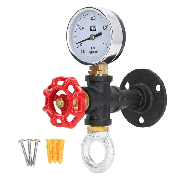 Perchero industrial rústico montado en la pared para perchero